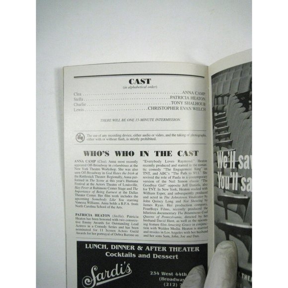 The Scene Playbill 2007 Second Stage Theatre Patricia Heaton Tony Shalhoub Welch - Picture 4 of 5
